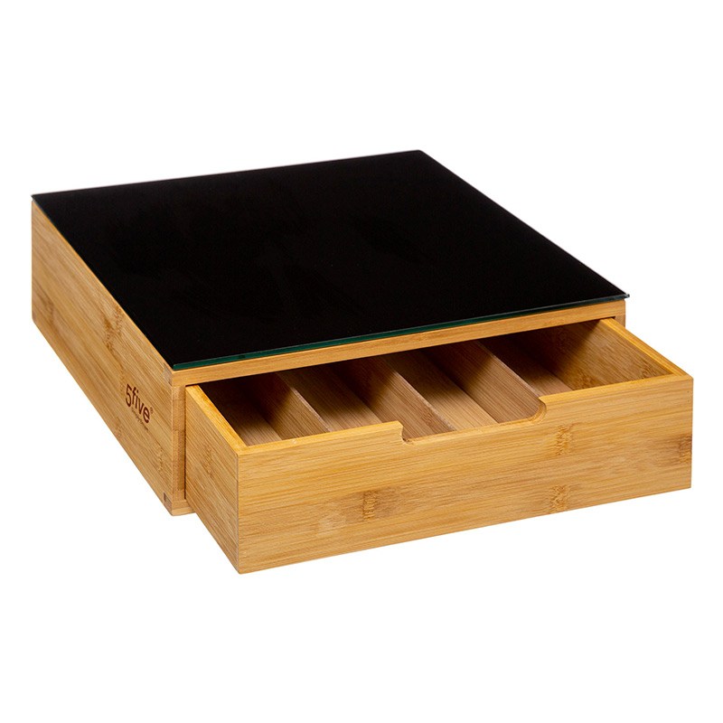 Acheter Rangement Dosettes Tiroir Bambou/noir Bon état - 14,98 € Rangement Dosettes Tiroir Bambou/noir Bon état - reconditionné disponible sur Electro Depot